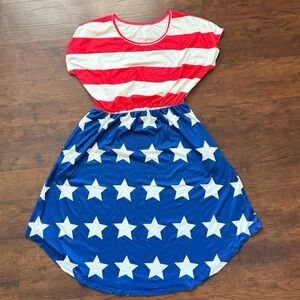 Patriotic Striped and Starred Dress